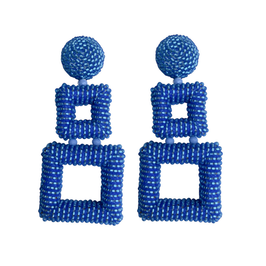 ARETES DOBLE CUADRO
